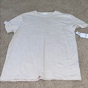 Old Navy Linen Blend Beige Tee